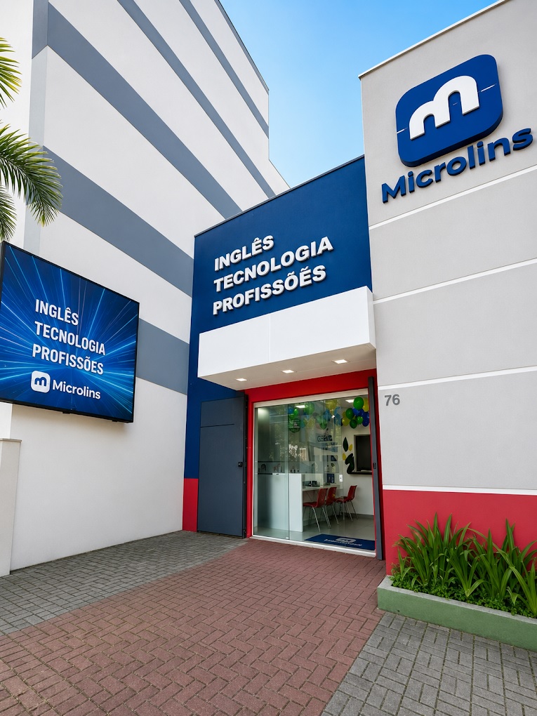 Fachada da Microlins Nova Friburgo, na Av. Comte Bittencourt, 76 - Centro