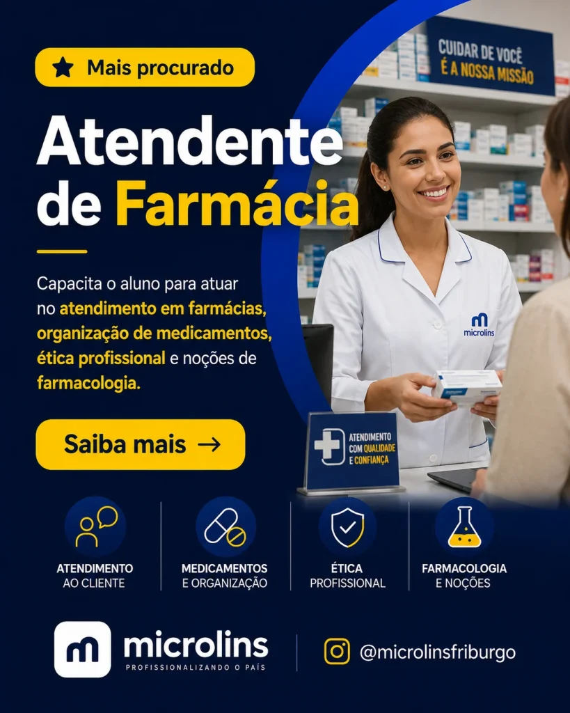 Curso de Atendente de Farmácia em Nova Friburgo — Microlins
