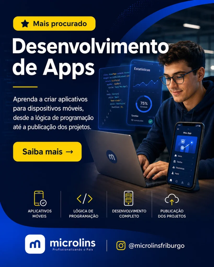Curso de Desenvolvimento de Aplicativos em Nova Friburgo — Microlins