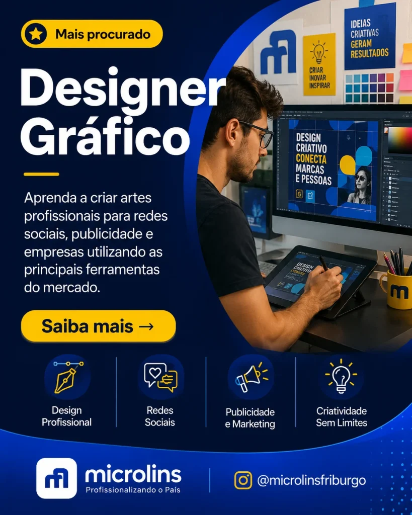 Curso de Designer Gráfico em Nova Friburgo — Microlins