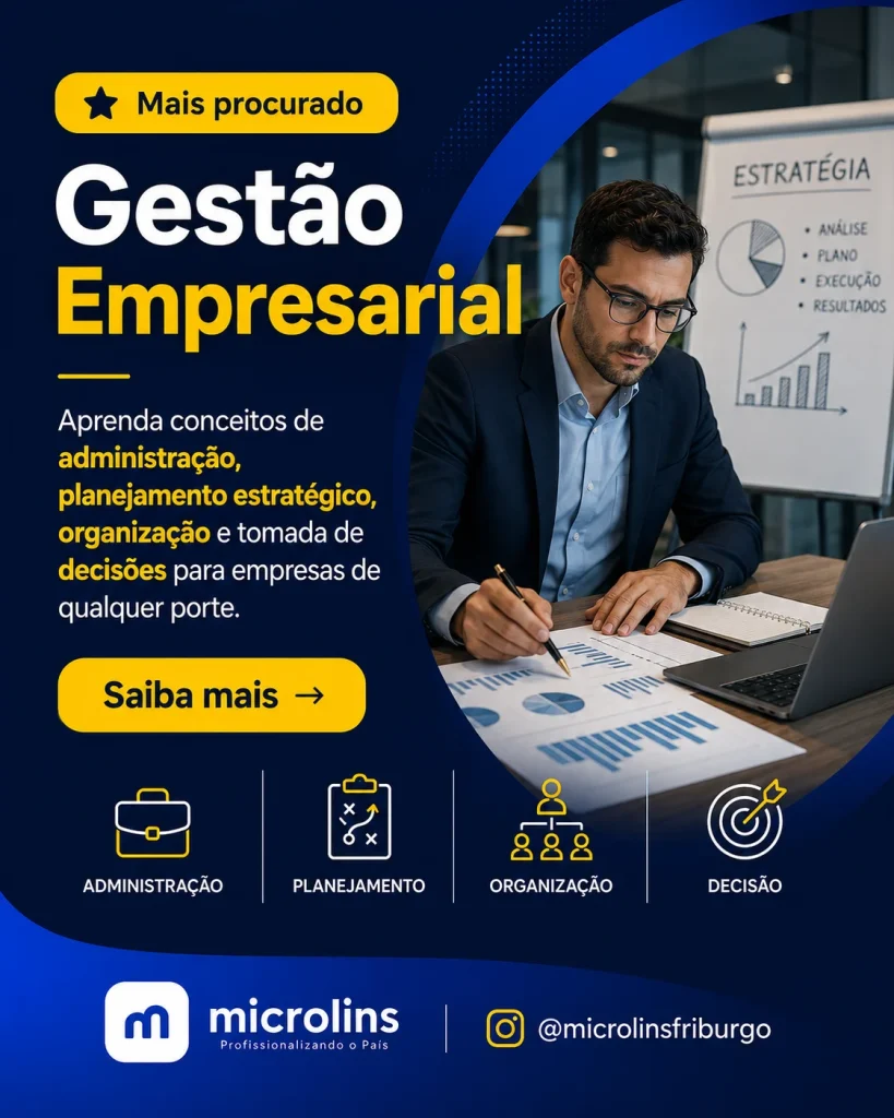 Curso de Gestão Empresarial em Nova Friburgo — Microlins