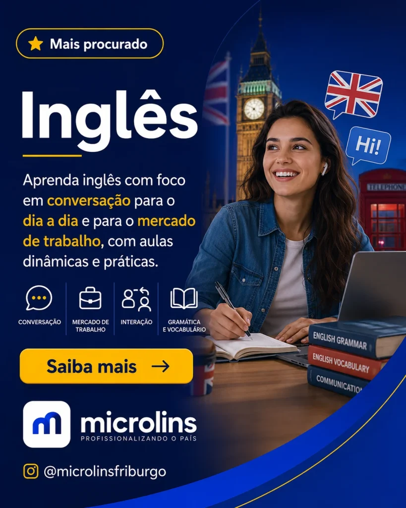 Curso de Inglês em Nova Friburgo — Microlins