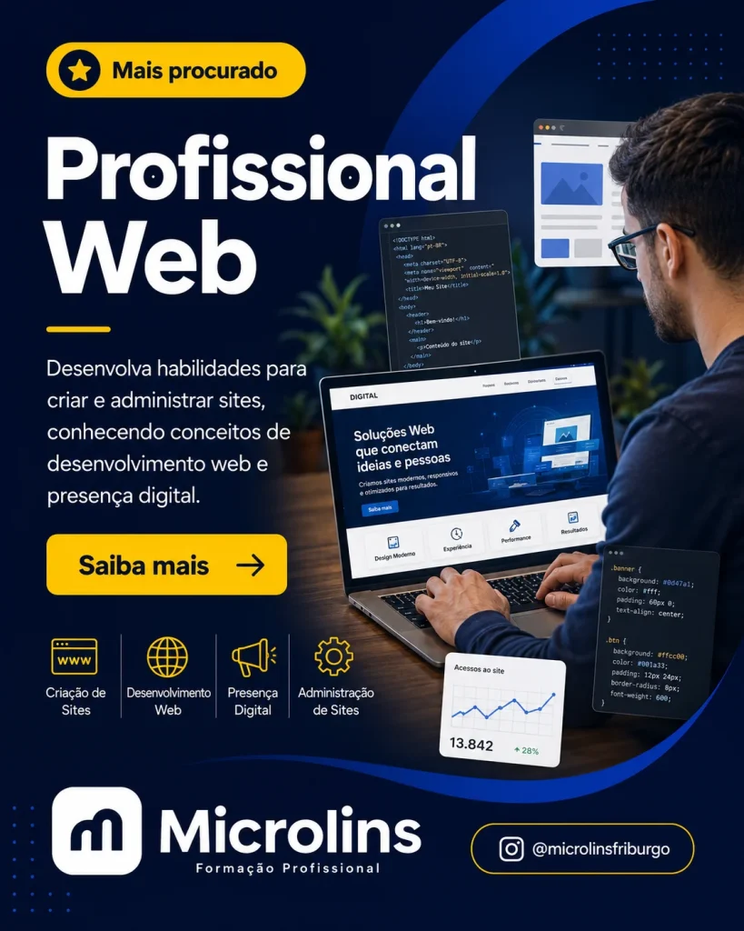 Curso Profissional Web em Nova Friburgo — Microlins
