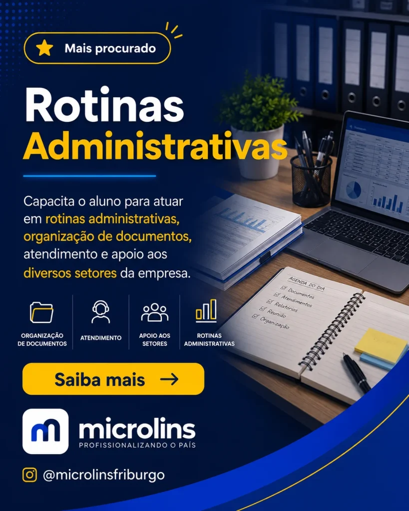 Curso de Rotinas Administrativas em Nova Friburgo — Microlins